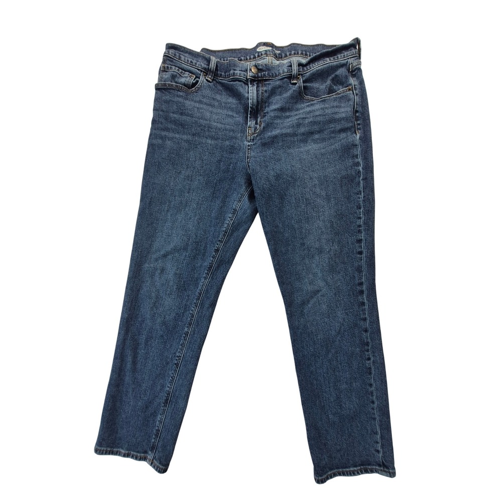 Old Navy Boyfriend Mid-Rise Jeans Womens 12 Medium Wash Blue Stretch Denim